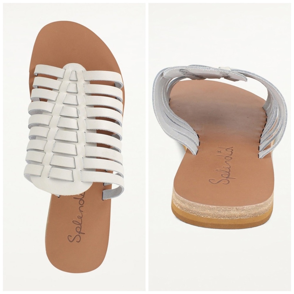 Splendid Talula Ivory Multi Strap Woven Huarache Slide Leather Sandals NEW 7 - Picture 10 of 10